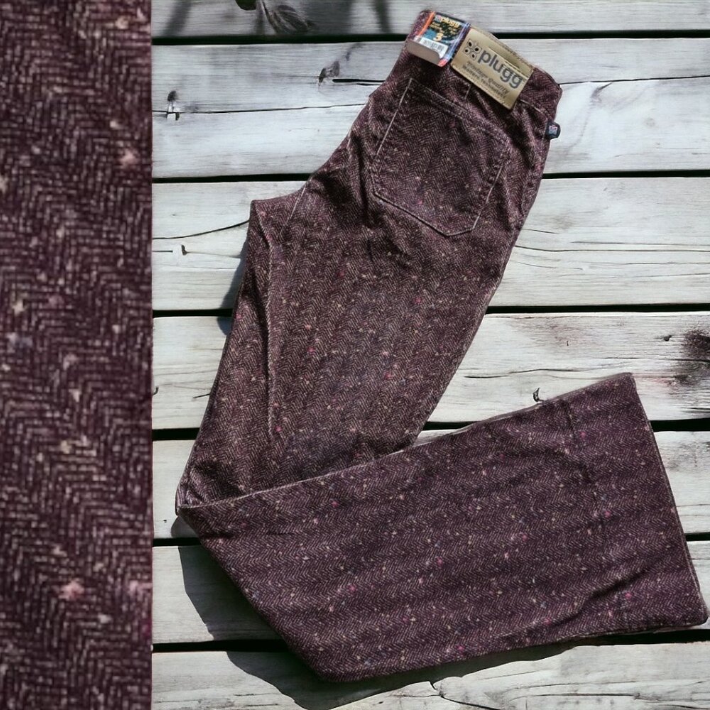 NWT PLUGG ( 3 )Style J2210018 Brown/Burgundy Boot Cut Corduroy
